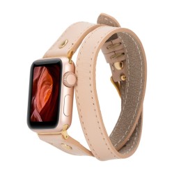Apple Watch Uyumlu Deri Kordon 42-44-45mm Slim DT GT NU1