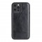 Apple iPhone 12 Pro Max Uyumlu Deri Arka Kapak RST1 Siyah