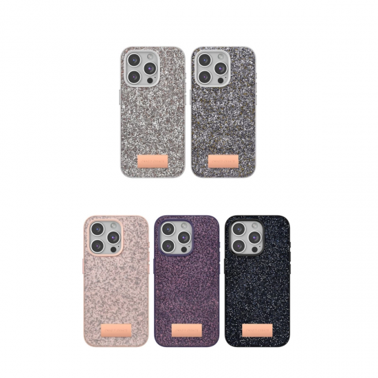 Onegif İphone 14 Pro Bright Simli Kapak - Pembe