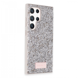 Onegif Samsung Galaxy S23 Ultra Bright Simli Kapak - Gümüş