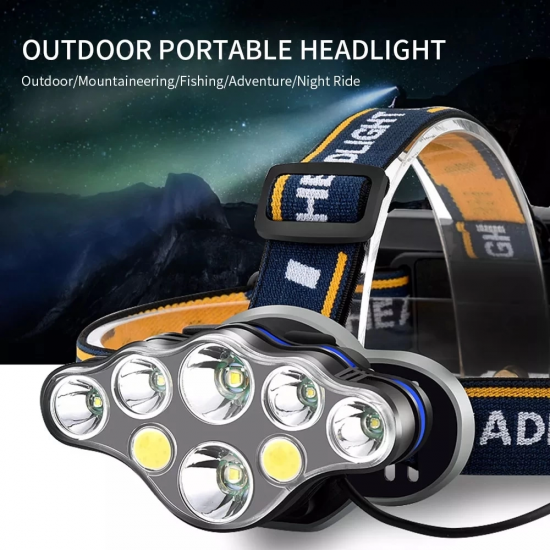 Ps-888 Güçlü Usb Şarj Edilebilir Profesyonel 8 Modlu 6000 Lümen 8 Led Su Geçirmez Kafa Lambası Ps-888 Güçlü Usb Şarj Edilebilir Profesyonel 8 Modlu 6000 Lümen 8 Led Su Geçirmez Kafa Lambası