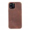 Apple iPhone 12 Pro Max Uyumlu Deri Arka Kapak ROCK G2 Kahve