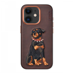 Venco İphone 11 Perma Desenli Kapak - Koyu Kahve